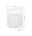 Calefactor de Suelo Vertical CANDIL PLUS 2000W Blanco
