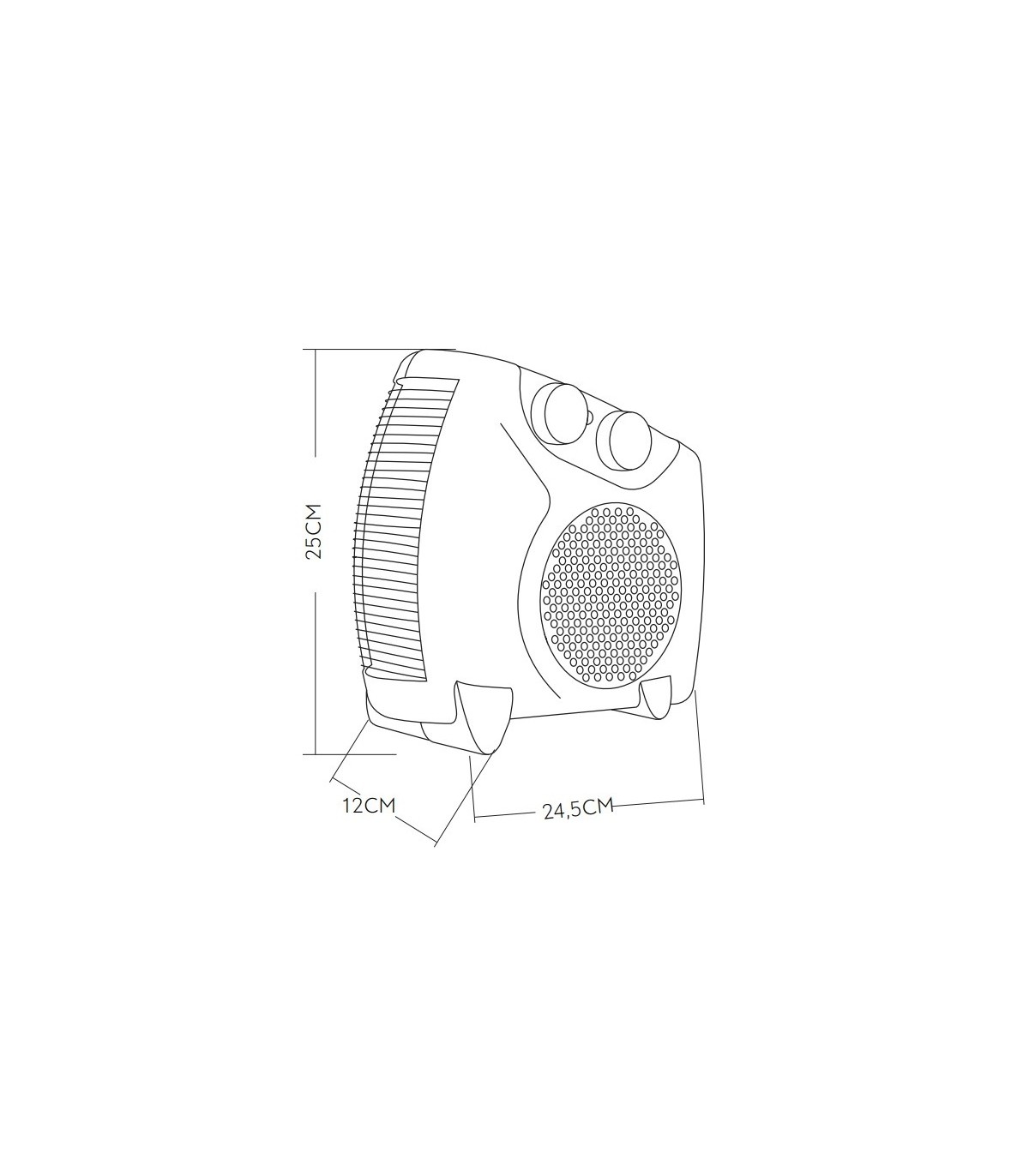 Calefactor Vertical/Horizontal 2en1 GRATO 2000W Negro