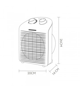 Calefactor de Suelo Vertical CROACIA 2000W Blanco