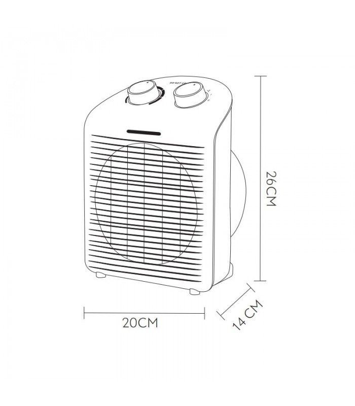 Calefactor de Suelo Vertical CROACIA 2000W Blanco