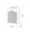 Calefactor de Suelo Vertical CROACIA 2000W Blanco