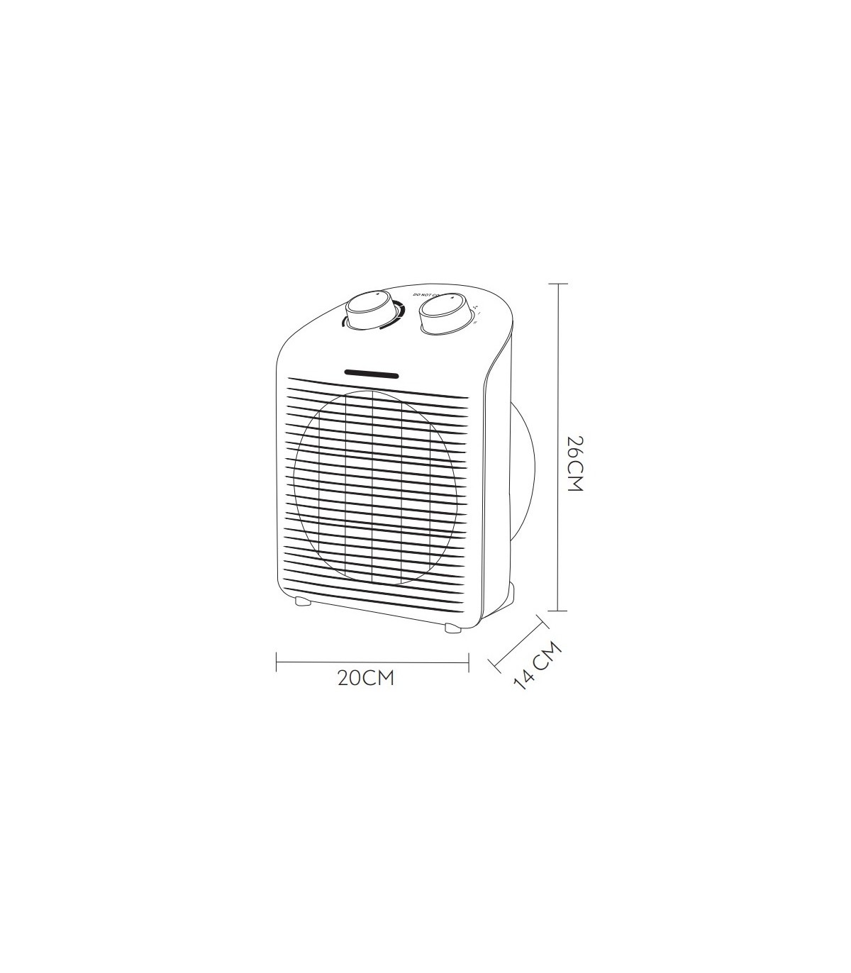 Calefactor de Suelo Vertical CROACIA 2000W Amarillo/Negro