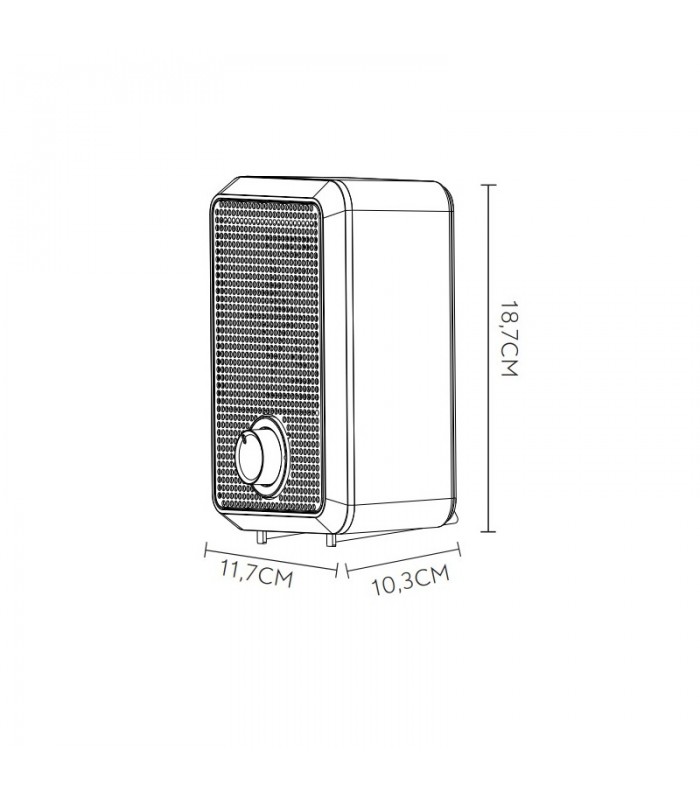 Calefactor de Suelo Vertical CARPE 600W Verde/Negro