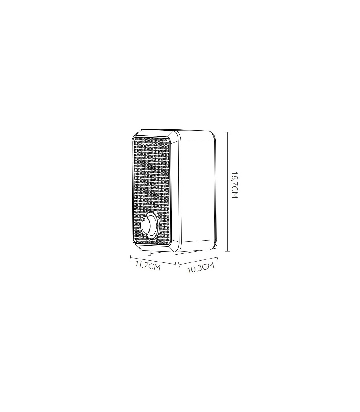 Calefactor de Suelo Vertical CARPE 600W Amarillo/Negro