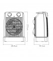 Calefactor de Suelo Vertical Oscilante NAIROBI 2000W Gris/Negro