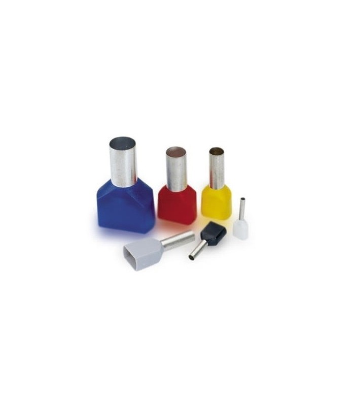 Punteras "DIN" Dobles 1.5mm2-Negro (100U)