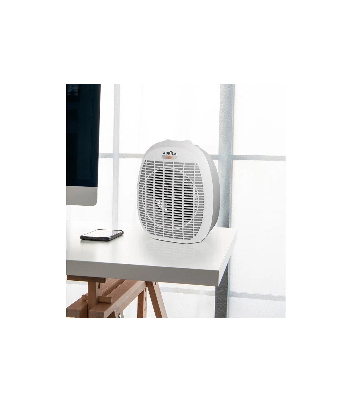 Calefactor de Suelo Vertical SUDAN 2000W Blanco/Gris