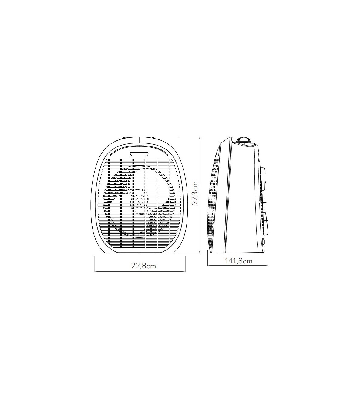 Calefactor de Suelo Vertical SUDAN 2000W Blanco/Gris