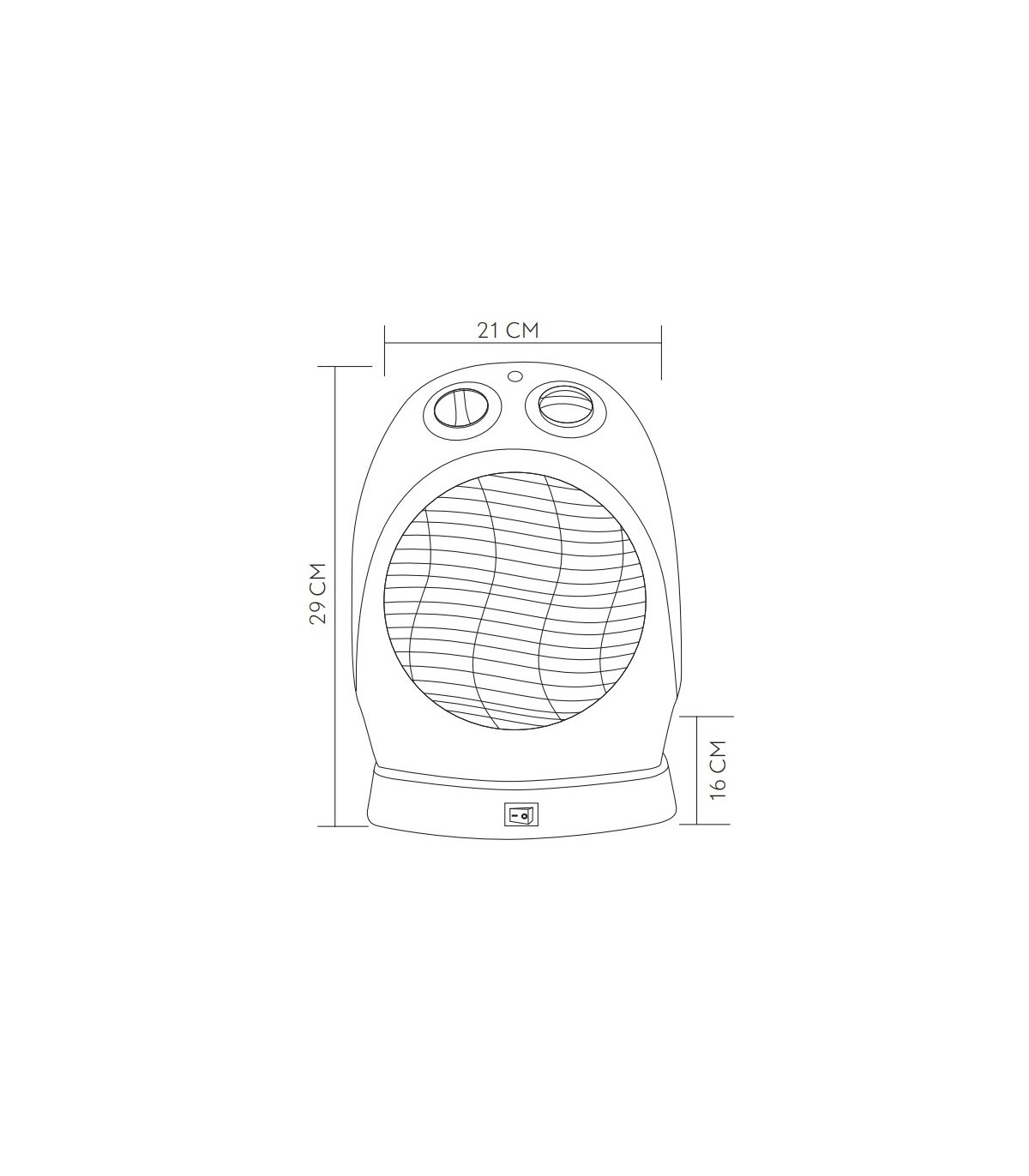 Calefactor de Suelo Vertical Oscilante TEMPLE 2000W Blanco