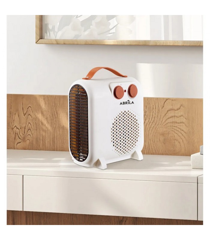 Calefactor de Suelo Vertical TUNDRA 2000W Blanco/Marrón