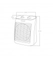 Calefactor de Suelo Vertical TARAY 2000W Lila/Turquesa