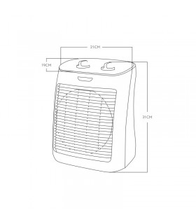 Calefactor de Suelo Vertical TARAY 2000W Gris/Amarillo