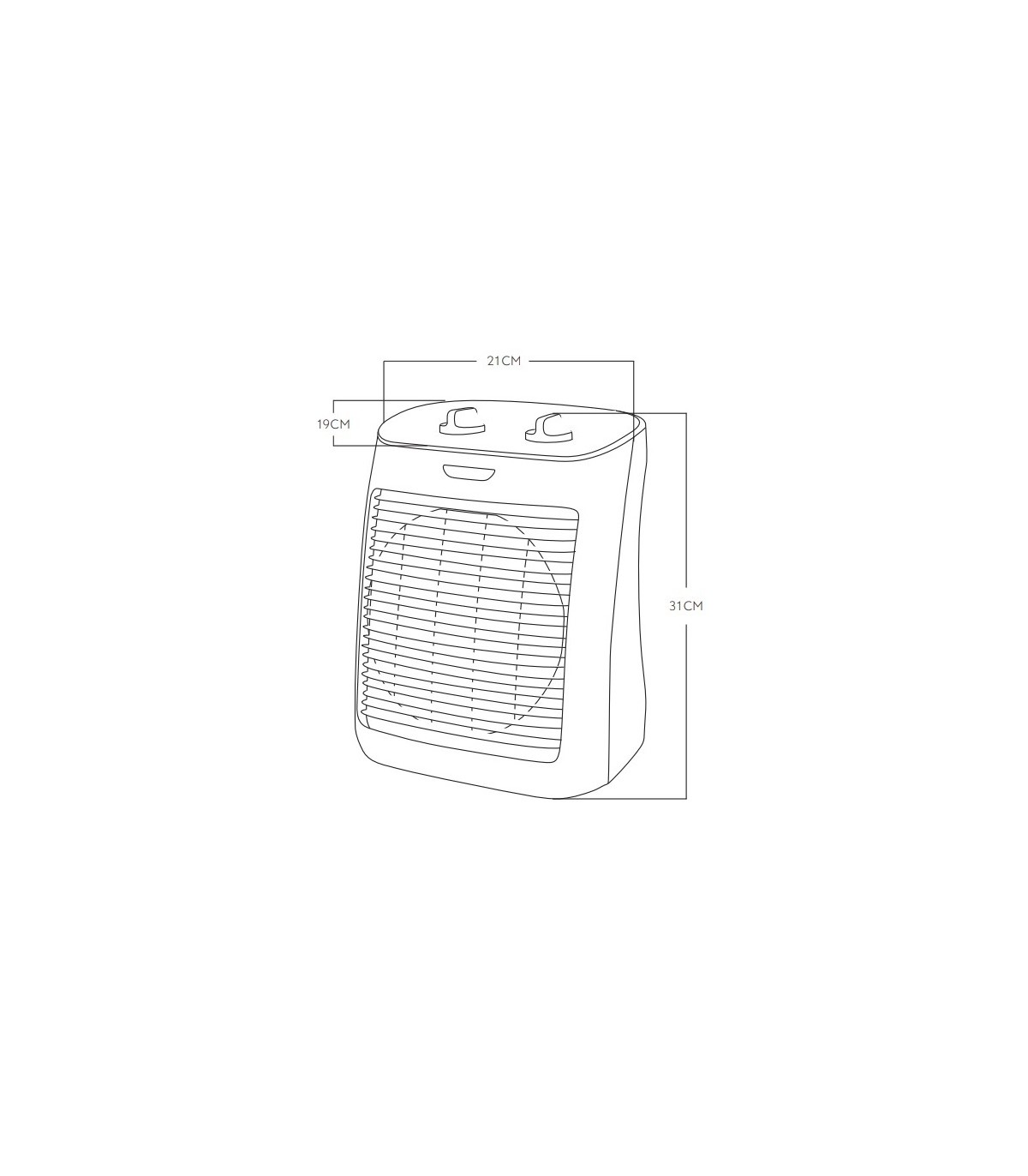 Calefactor de Suelo Vertical TARAY 2000W Gris/Amarillo
