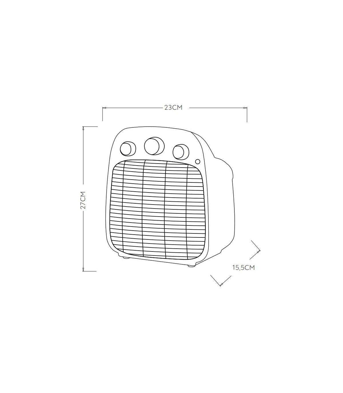 Calefactor de Suelo Vertical LESOTO 2000W Blanco/Negro