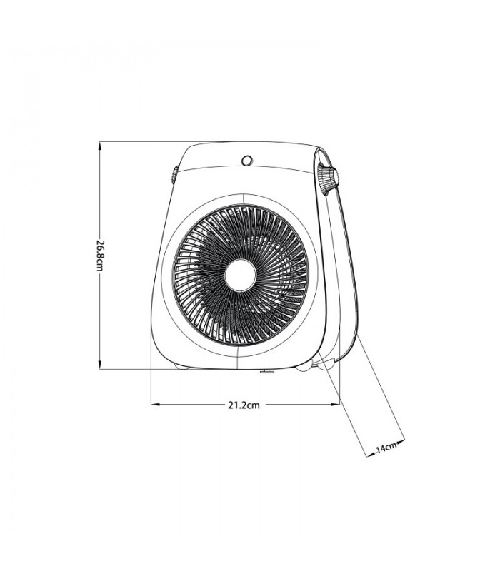 Calefactor de Suelo Vertical ESTILO 2000W Blanco