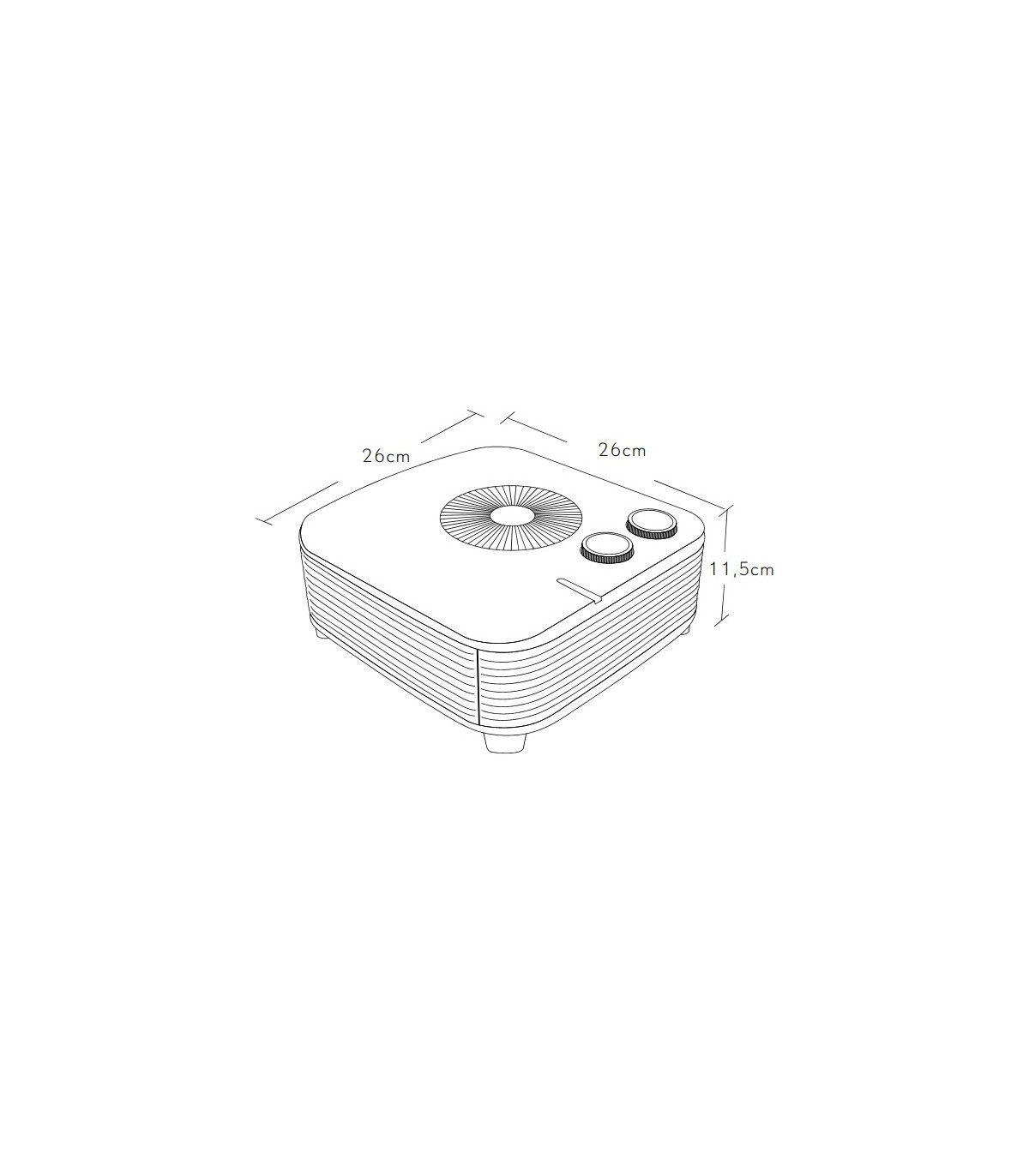 Calefactor de Suelo Horizontal ESTILO 2000W Blanco