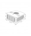 Calefactor de Suelo Horizontal ARDOR 2000W Negro/Plata