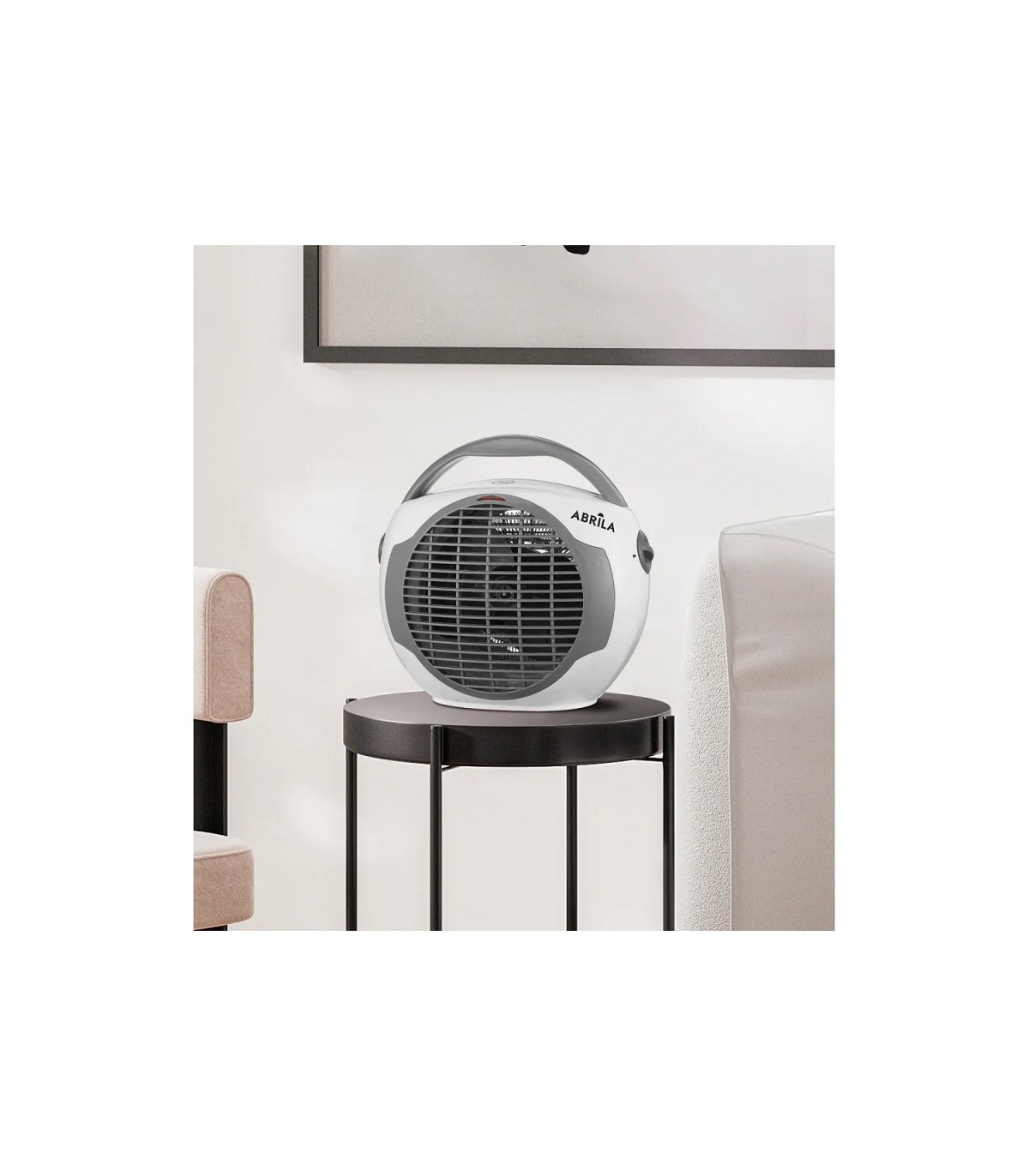 Calefactor de Suelo Vertical LLAMA 2000W Blanco/Gris
