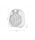 Calefactor de Suelo Vertical FOGATA 2000W Verde/Gris