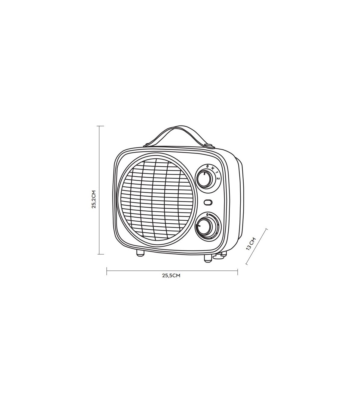 Calefactor de Suelo Vertical HOGERA 2000W Negro/Gris