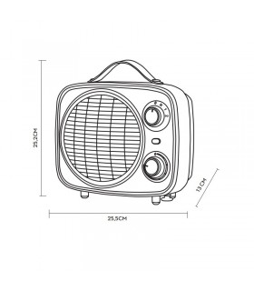 Calefactor de Suelo Vertical HOGERA 2000W Verde/Gris