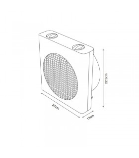 Calefactor de Suelo Vertical MALTA 2000W Blanco