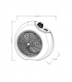 Calefactor de Suelo Vertical SAVONA 2000W Negro/Gris