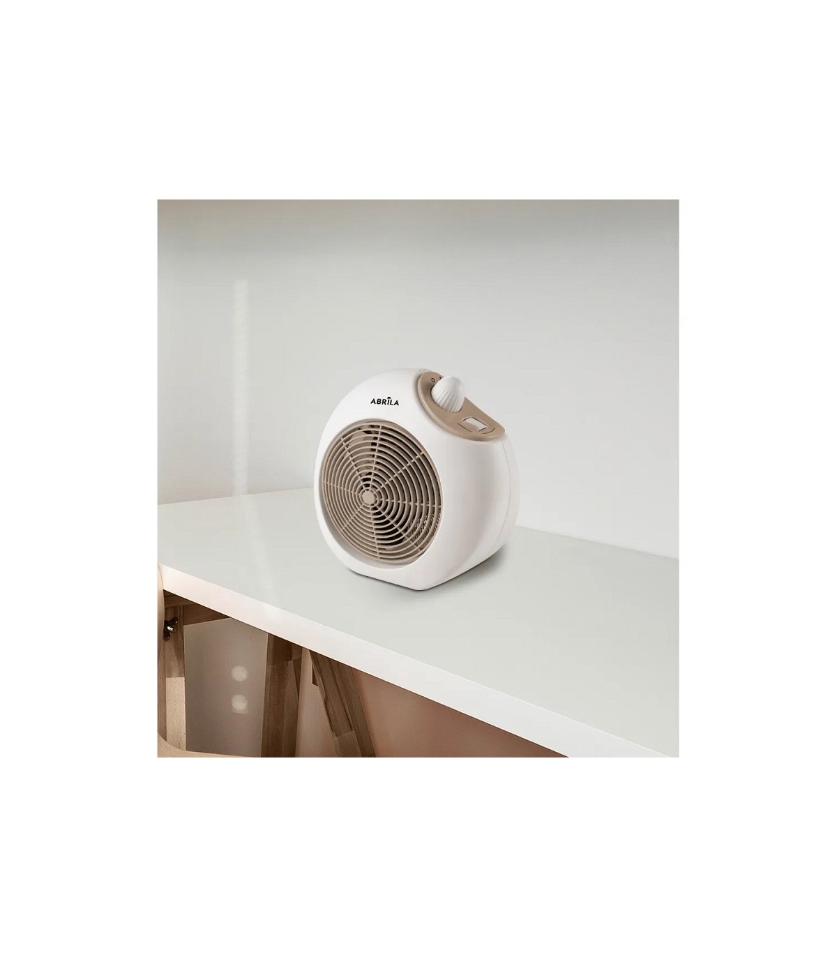 Calefactor de Suelo Vertical SAVONA 2000W Blanco/Beis
