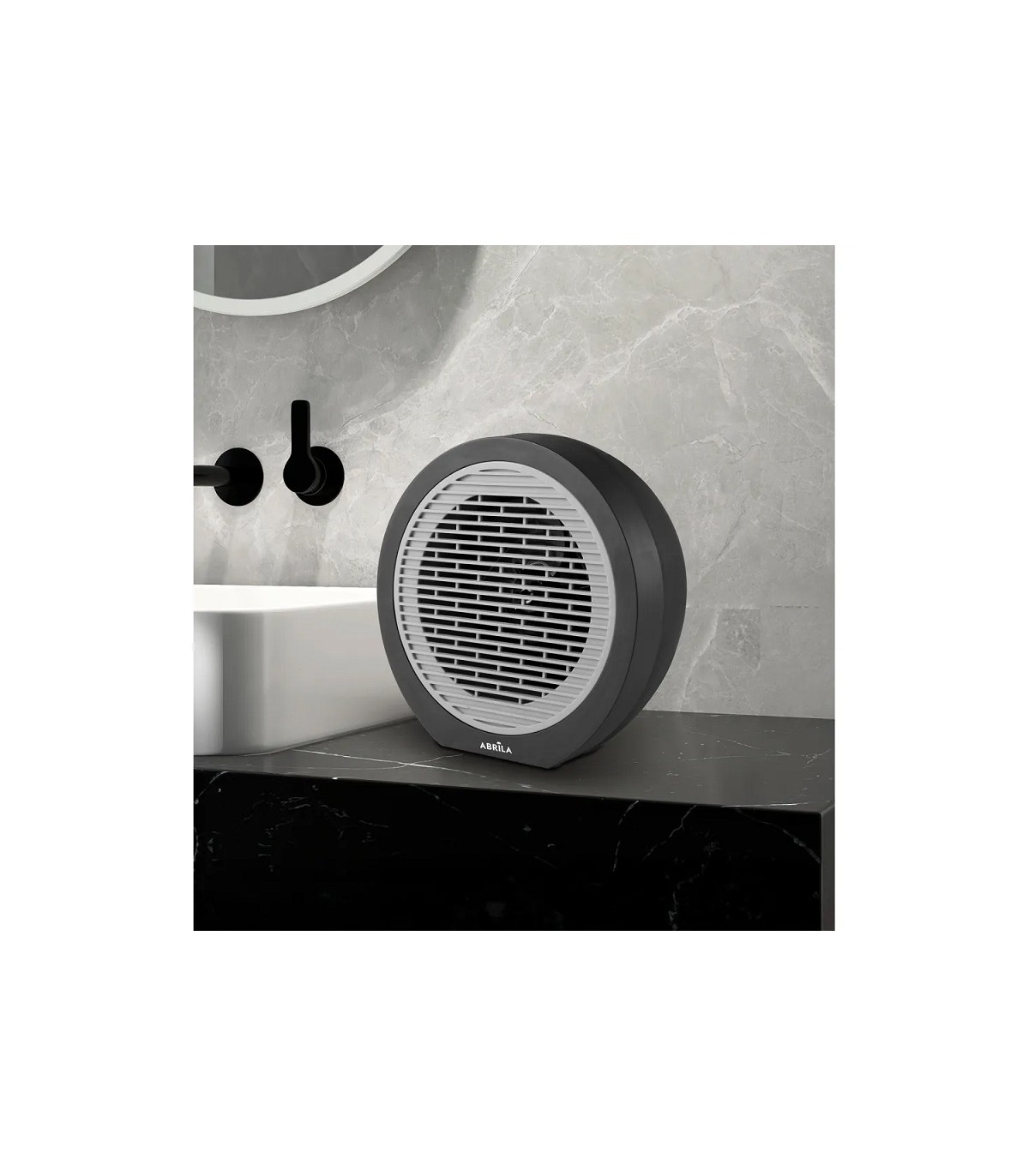 Calefactor de Suelo Vertical BRINDISI 2000W Negro/Gris