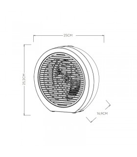 Calefactor de Suelo Vertical BRINDISI 2000W Blanco/Beis
