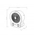 Calefactor de Suelo Vertical CEREMONIA 2000W Blanco/Negro