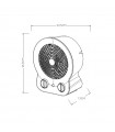Calefactor de Suelo Vertical CEREMONIA 2000W Blanco/Negro
