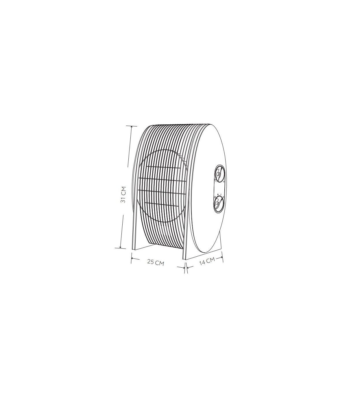 Calefactor de Suelo Vertical DESIERTO 2000W Azul