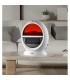 Calefactor de Suelo Vertical Oscilante MONGOL Efecto Fuego 2000W Blanco
