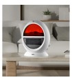 Calefactor de Suelo Vertical Oscilante MONGOL Efecto Fuego 2000W Blanco
