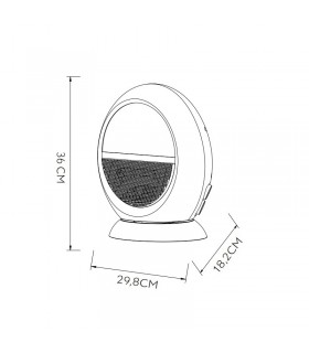 Calefactor de Suelo Vertical Oscilante MONGOL Efecto Fuego 2000W Blanco