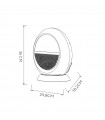 Calefactor de Suelo Vertical Oscilante MONGOL Efecto Fuego 2000W Blanco