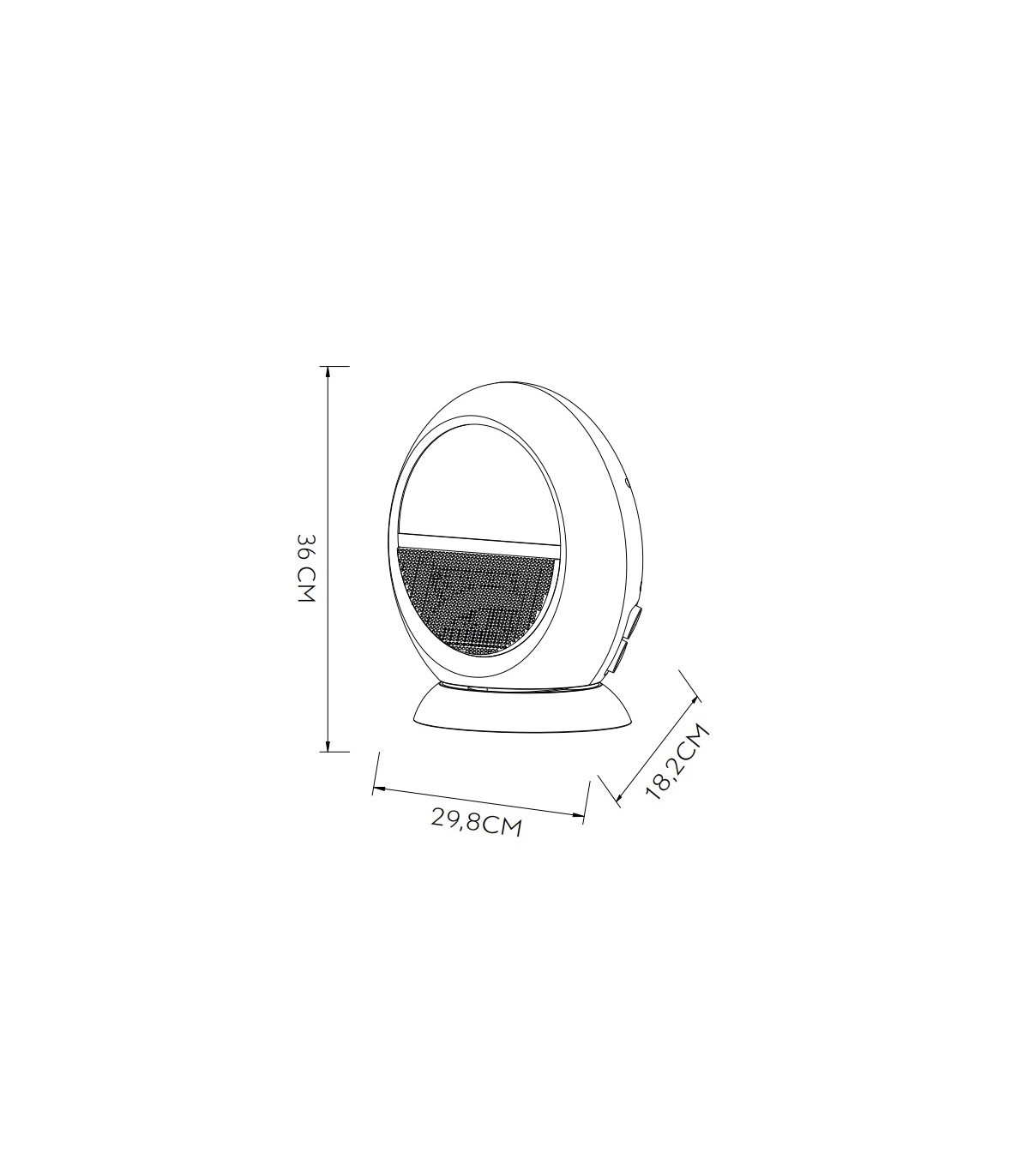 Calefactor de Suelo Vertical Oscilante MONGOL Efecto Fuego 2000W Blanco
