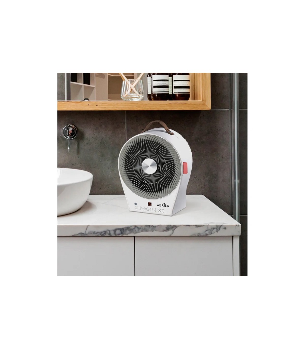 Calefactor de Suelo Vertical Oscilante MARAJA Display 2000W Blanco/Gris