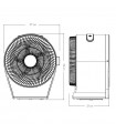 Calefactor de Suelo Vertical Oscilante MARAJA Display 2000W Blanco/Gris