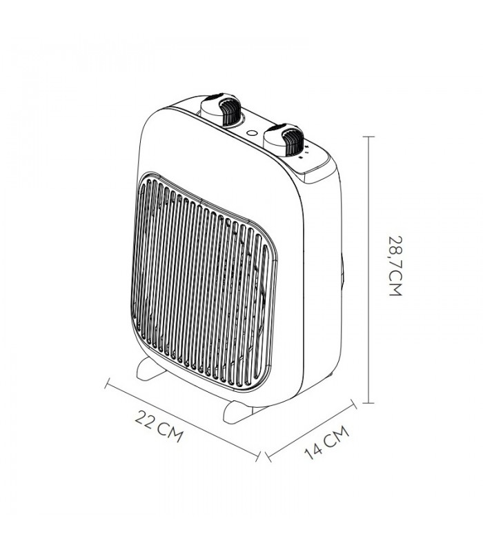 Calefactor de Suelo Vertical ESPINO 2000W Negro