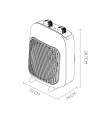 Calefactor de Suelo Vertical ESPINO 2000W Negro