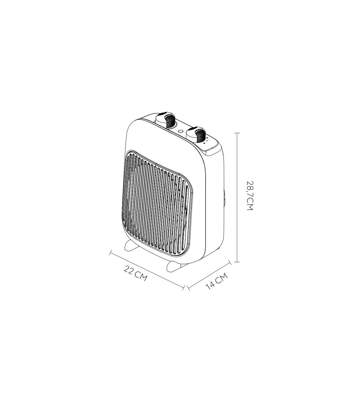 Calefactor de Suelo Vertical ESPINO 2000W Rojo