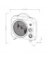 Calefactor de Suelo Vertical TARANTO 2000W Negro/Cromo
