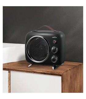 Calefactor de Suelo Vertical TARANTO 2000W Negro/Cromo