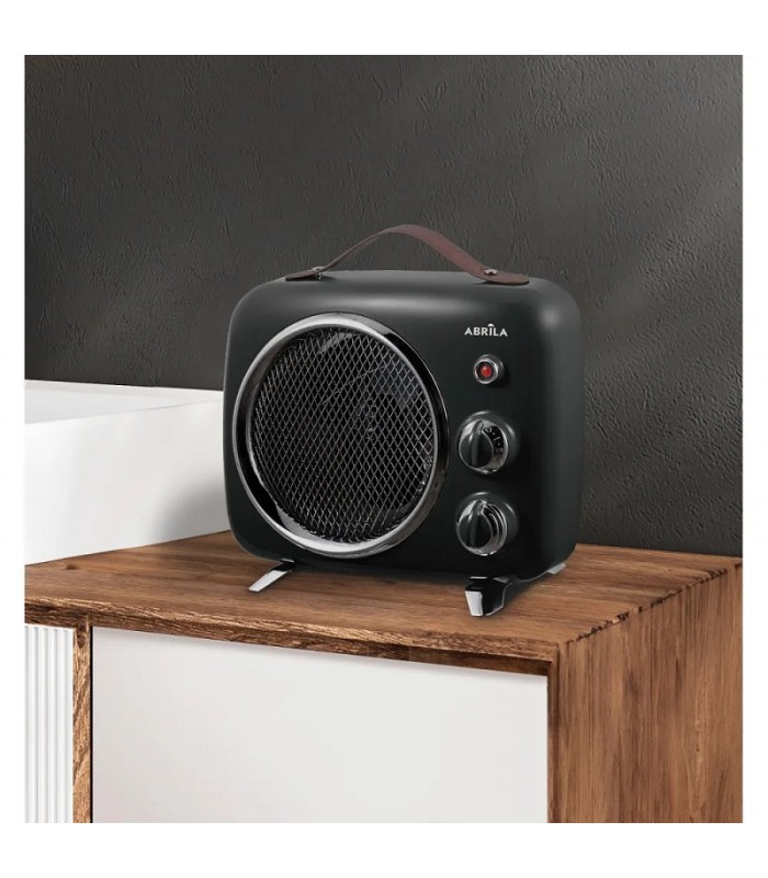 Calefactor de Suelo Vertical TARANTO 2000W Negro/Cromo