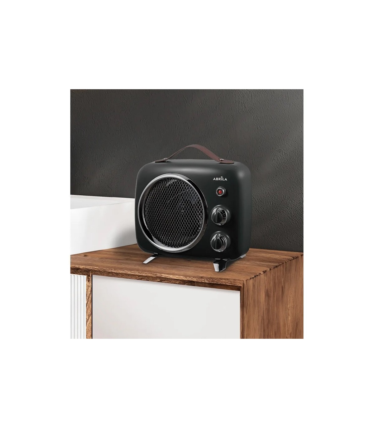Calefactor de Suelo Vertical TARANTO 2000W Negro/Cromo