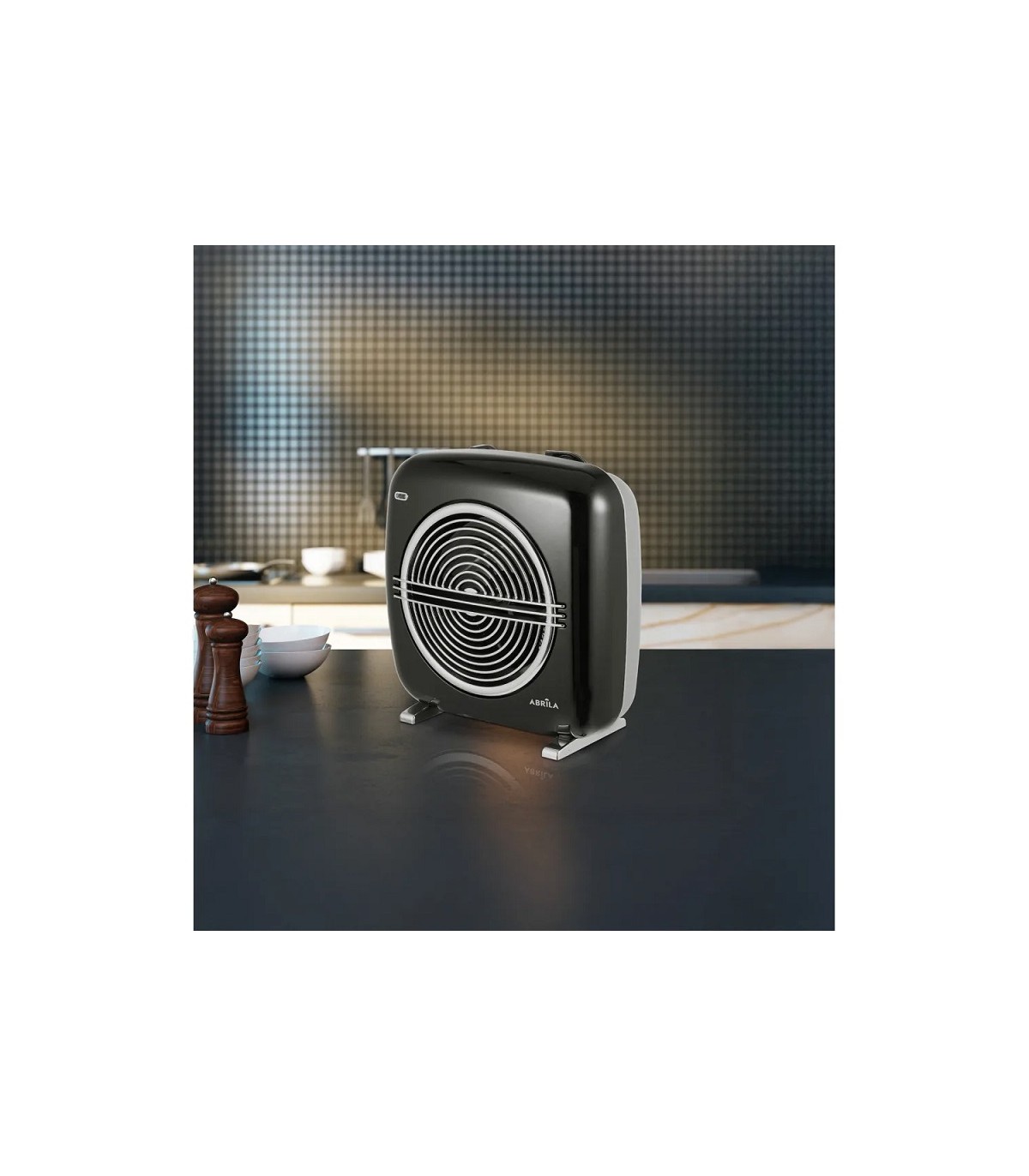 Calefactor de Suelo Vertical VICENZA 2000W Negro/Gris
