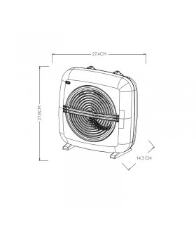 Calefactor de Suelo Vertical VICENZA 2000W Negro/Gris