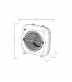 Calefactor de Suelo Vertical VICENZA 2000W Negro/Gris